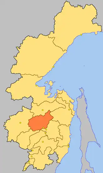 Солнечный район на карте