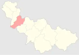 Богодуховский уезд на карте