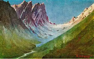 К. Л. Хетагуров. «Перевал Зикара». 1906. Холст, масло