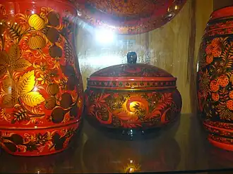 Изделия с Ковернинской хохломской росписью