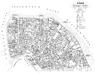 Мясницкая часть (северная половина) в атласе Хотева (1852)