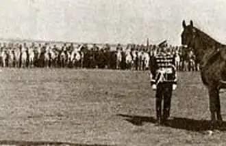 Командир 18-го гусарского Нежинского полка, полковник Л. П. Киселёв, г. Елец, 1909 год. Журнал «Вестник русской конницы».