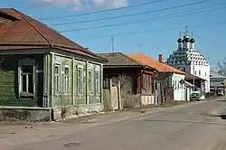 Вид Посадской улицы в сторону церкви Николы на Посаде