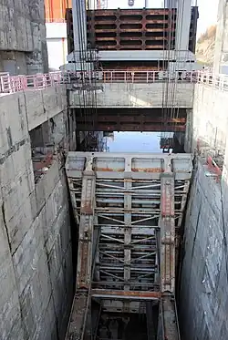 Сегментный затвор водосброса