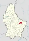 Расположение коммуны на карте Люксембурга