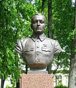 Генерал майор Константин Иванович Ракутин, город Ельня