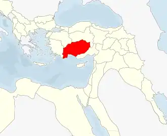 Вилайет Конья на карте