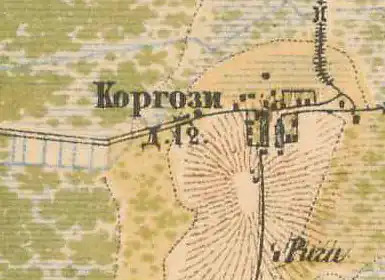 План деревни Коргузи. 1885 год