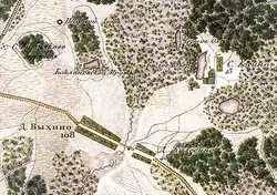 Деревня Жулебино на карте 1818 года