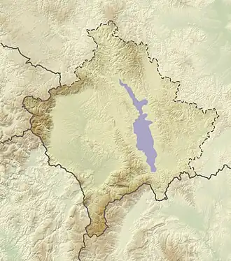 Примерные границы Косова поля на карте Косова
