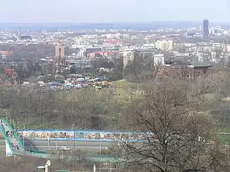 Вид центра Кракова с Кшемёнок-Подгурских