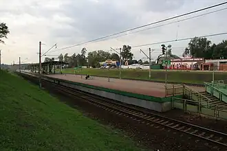 Вид на платформу «Красково» в сторону Москвы. 2010 год.