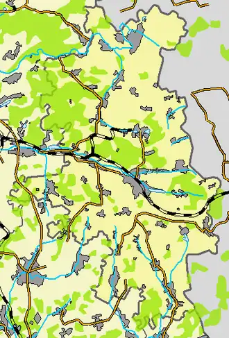 Краснопольский район на карте