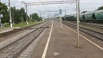 Вид на восток с островной платформы