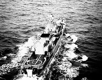 ПСКР «Кедров» в Тихом океане, ноябрь 1990 года.