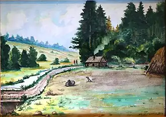 Пейзаж «Крутой Майдан» А. Я. Погорелова, 1981