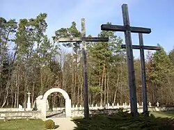 Кресты на кладбище