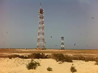 Базовая станция и маяк на острове Куббар