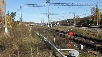 Вид на станцию с южной горловины.