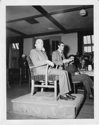 Курт Зитте на Бухенвальдском процессе 16 апреля 1947 года