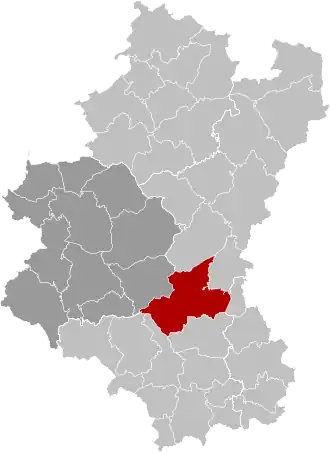 Расположение муниципалитета на карте провинции