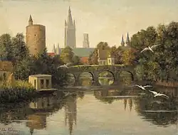 Леон Прентан. Bruges - The Lake of Love 1930