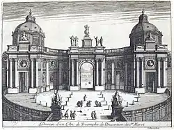 Триумфальная арка. 1686. Офорт