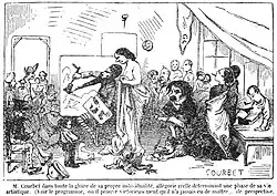 Карикатура Кийленбуа на картину Курбе. L'Illustration, 21 июля 1855 года