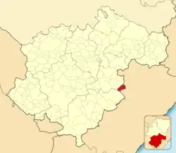 Расположение муниципалитета на карте провинции