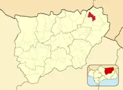 Расположение муниципалитета Ла-Пуэрта-де-Сегура на карте провинции