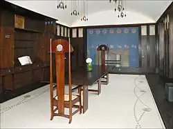 Ч. Р. и М. Макдональд. Дом любителя искусства. Столовая. 1901. Парк Беллахьюстон, Глазго