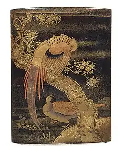 Лаковое изделие с техникой кириканэ