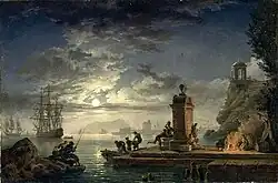 Морской пейзаж. Ночной эффект. Холст, масло. Музей Маньен, Дижон