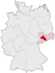 Средняя Саксония на карте