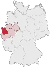 административный округ Дюссельдорф на карте