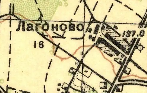 План деревни Лагоново. 1930 год