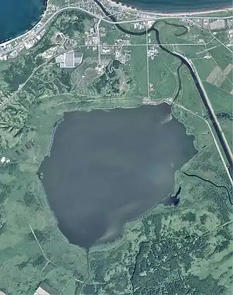 Аэрофотосъёмка озера в августе 2018 года