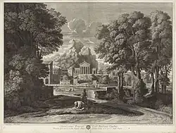 Пейзаж с женщиной, собирающей прах Фокиона. По оригиналу Н. Пуссена