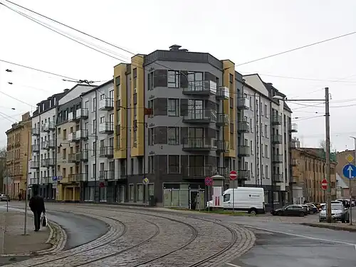 Угол ул. Ластадияс (слева) и Элияс