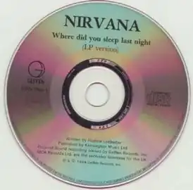 Обложка сингла Nirvana «Where Did You Sleep Last Night?» (1994)