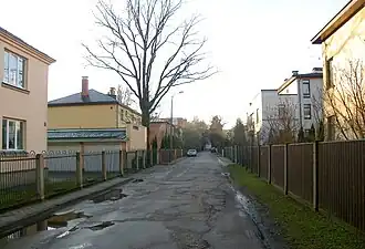 Вид от перекрёстка с улицей Баяру