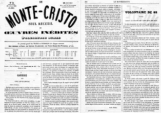 Журнальный разворот первой публикации, журнал Монте-Кристо, 25 апреля 1862