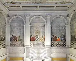 М. Морлайтер. «Обманные росписи» верхнего яруса лестницы палаццо