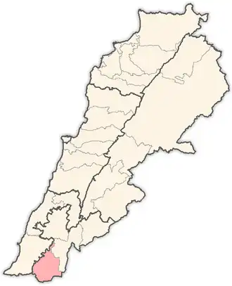 Район Бинт-Джубайль на карте