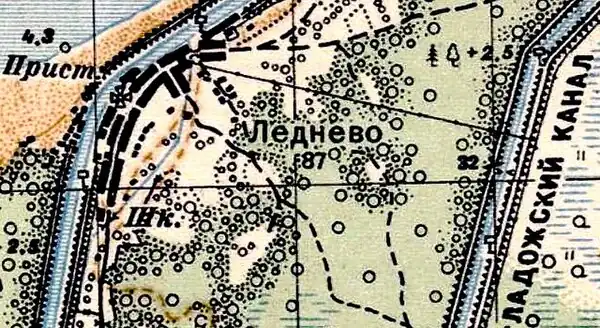 План деревни Леднево. 1941 год