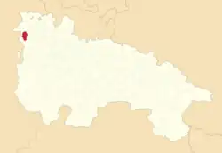 Расположение муниципалитета на карте провинции