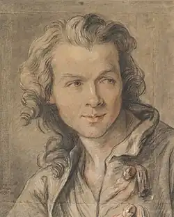 Ж.-Б. Лемуан. Портрет Этьена Мориса Фальконе. 1741. Бумага, три карандашаМетрополитен-музей, Нью-Йорк