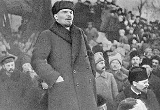 Ленин 18 марта 1919 года на траурном митинге на Красной площади, посвящённом памяти Свердлова