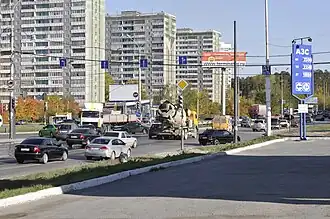 Перекрёсток с улицей Амундсена