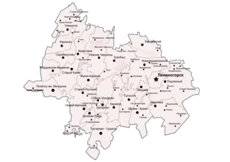 Лениногорский район на карте